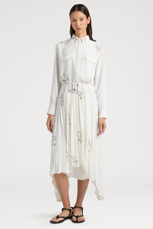 Ports 1961 FLORAL ELEGANCE SKIRT 001-WHT +MULTI