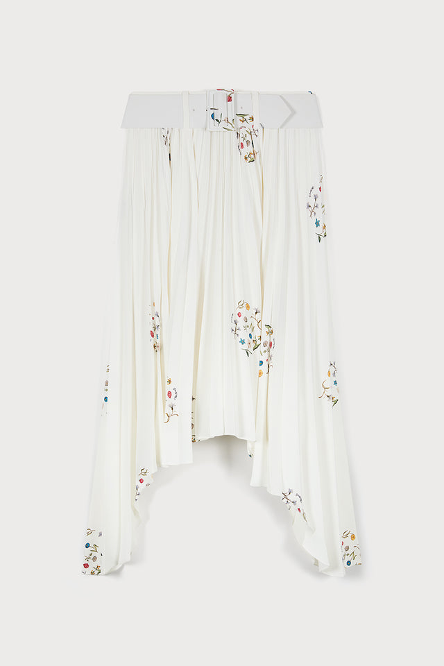 ports 1961 FLORAL ELEGANCE SKIRT 001-WHT +MULTI
