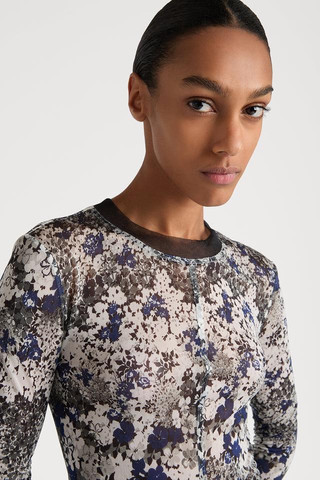 Ports 1961 FLORAL FUSION BLOUSE 08H-NAVY+BLACK