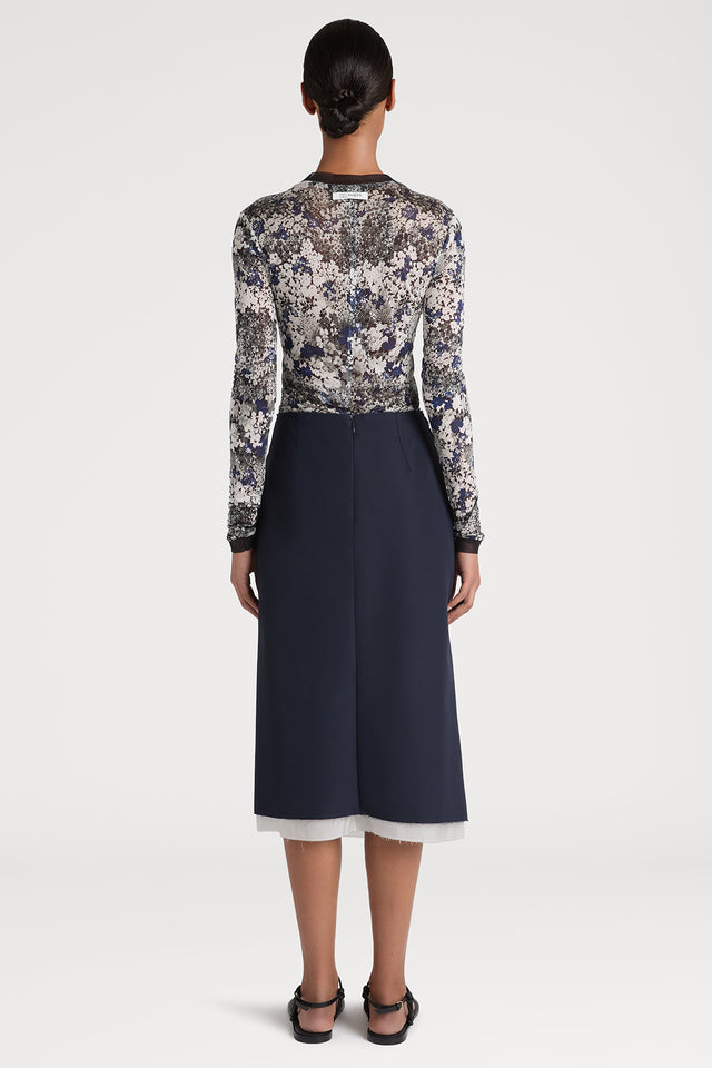 Ports 1961 FLORAL FUSION BLOUSE 08H-NAVY+BLACK