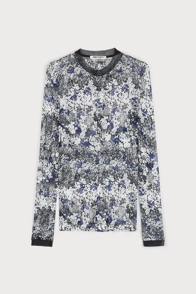 ports 1961 FLORAL FUSION BLOUSE 08H-NAVY+BLACK