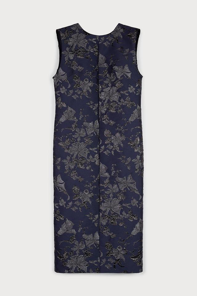 ports 1961 FLORAL JACQUARD DRESS M81-BLUE MIX