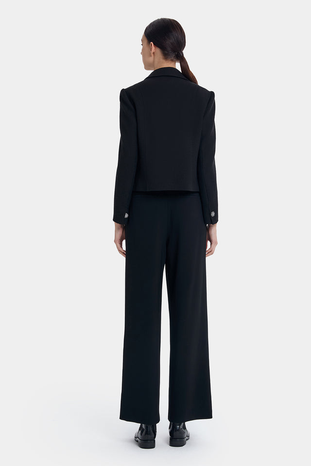 Ports 1961 FUNCTIONAL BOOTCUT TROUSERS BLACK