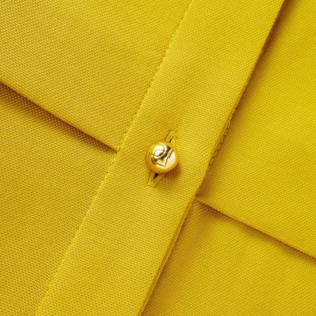 Ports 1961 GOLDEN GLOW BUTTON DRESS YELLOW