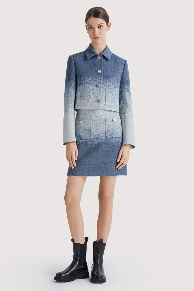 Ports 1961 GRADIENT COLOR JACKET 10C-Ice And Navy