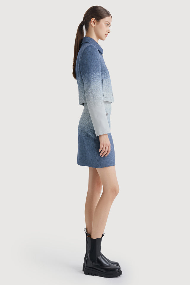 Ports 1961 GRADIENT COLOR JACKET 10C-Ice And Navy