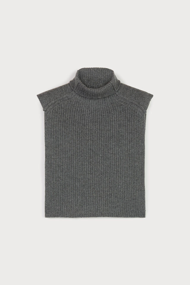 ports 1961 GREY CAPE SWEATER 578-VOLCANIC