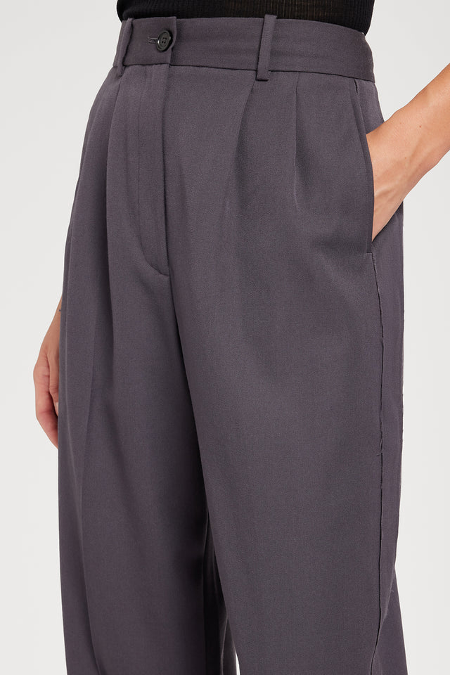 Ports 1961 GREY PLEATED TROUSERS 976-IRON