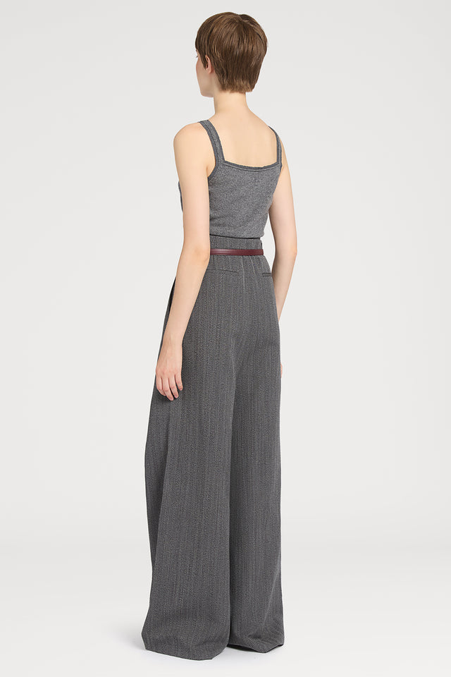 Ports 1961 GREY V-NECK TOP 578-VOLCANIC
