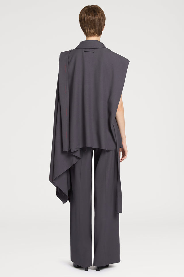 Ports 1961 GREY WOOL CAPE SHIRT 976-IRON