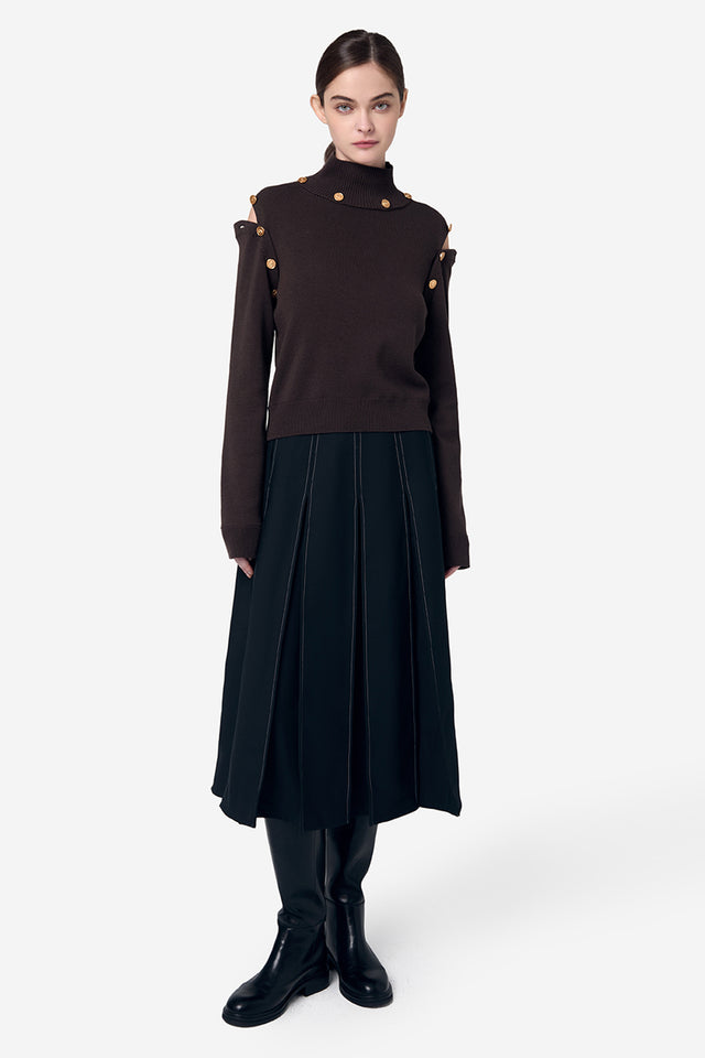 Ports 1961 MINIMALIST CUTS SKIRT BLACK