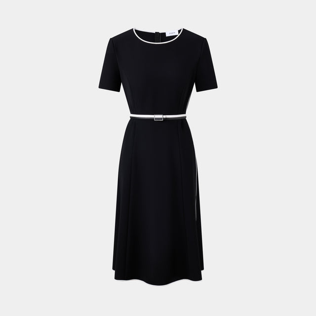 ports 1961 MONOCHROME CHARM DRESS BLACK