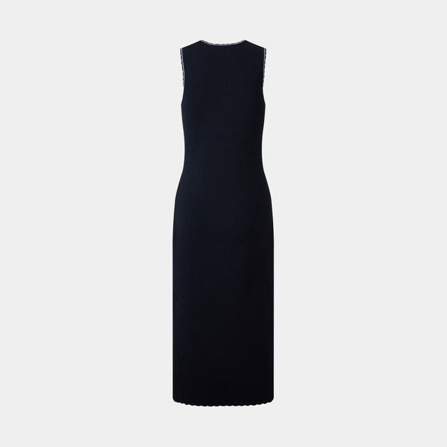 Ports 1961 NAVY DRESS WITH CONTRAST COLLAR NAVY