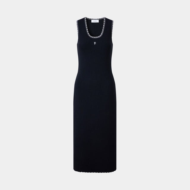 ports 1961 NAVY DRESS WITH CONTRAST COLLAR NAVY