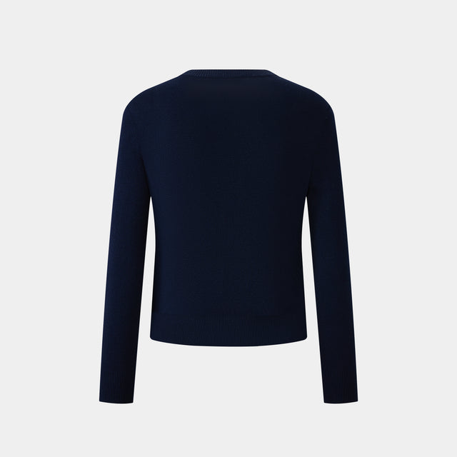 Ports 1961 NAVY TWEED CARDIGAN NAVY