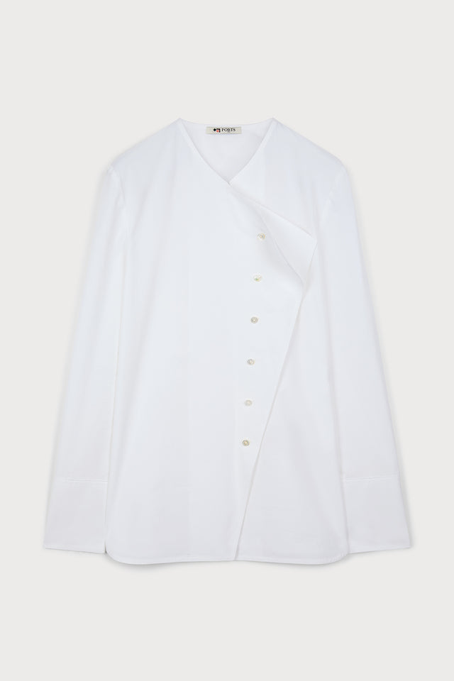 ports 1961 No. 10 ~ BUTTON-UP SHIRT 110-OPTIC WHITE