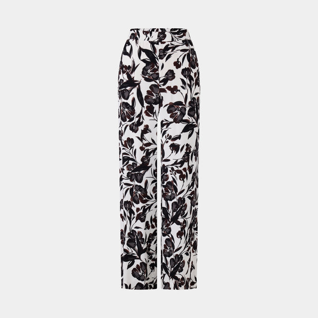Ports 1961 NOIR FLORAL FUSION PANTS CREAM PRINT