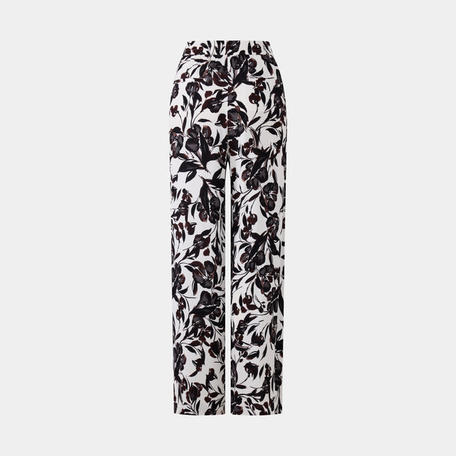 ports 1961 NOIR FLORAL FUSION PANTS CREAM PRINT