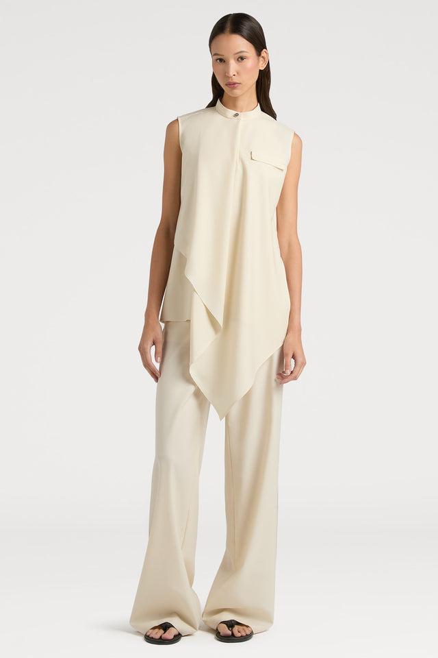 Ports 1961 NOTABLE ASYMMETRIC TOP 171-IVORY