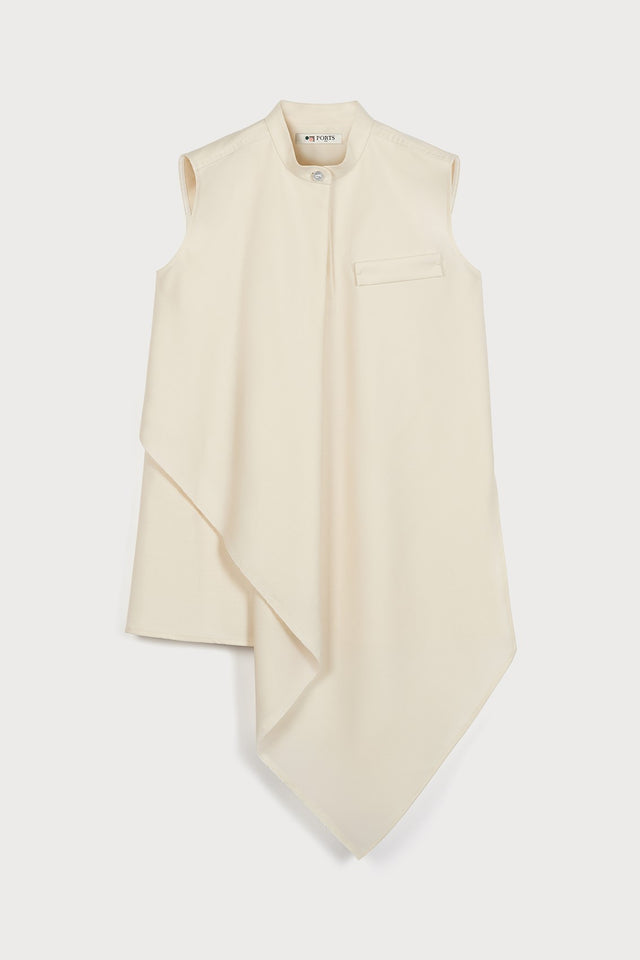 ports 1961 NOTABLE ASYMMETRIC TOP 171-IVORY