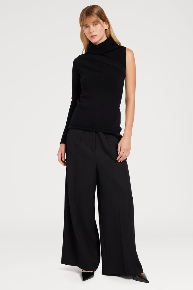 Ports 1961 ONE-SHOULDER KNITWEAR 999-BLACK