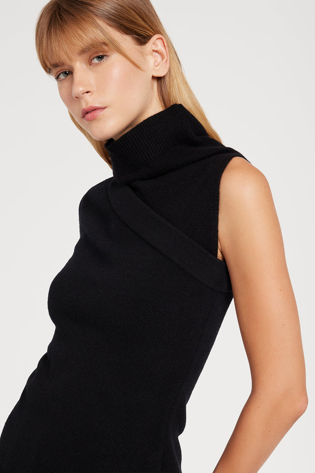 Ports 1961 ONE-SHOULDER KNITWEAR 999-BLACK