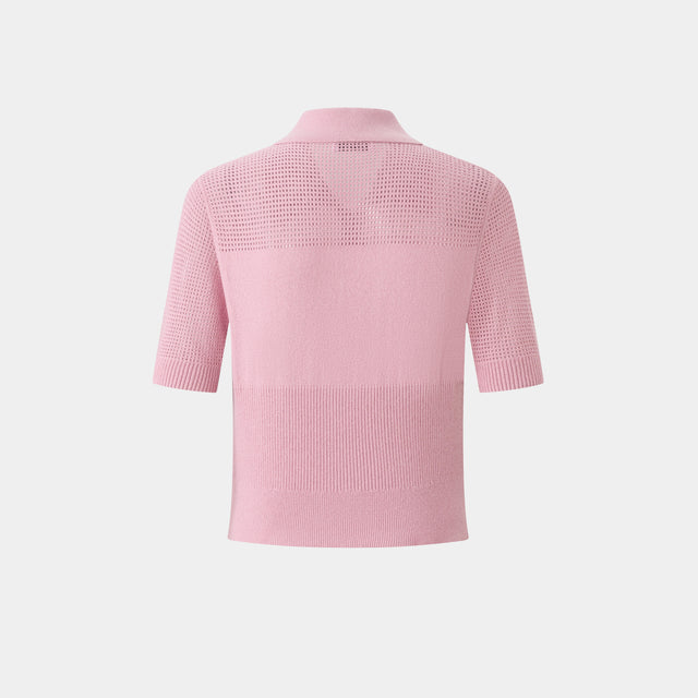 Ports 1961 PASTEL PINK POLO KNIT PASTEL THISTLE