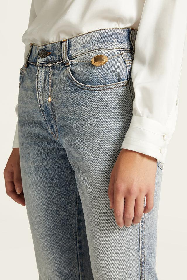 Ports 1961 PEBBLE SLIM CHAIN BELT GOLD & SILVER