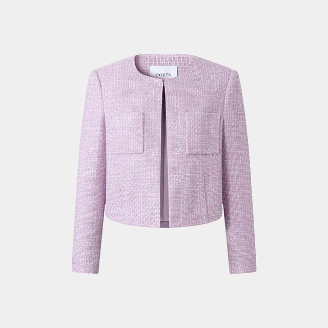 ports 1961 PINK TWEED JACKET FAIR ORCHIDVIOLET