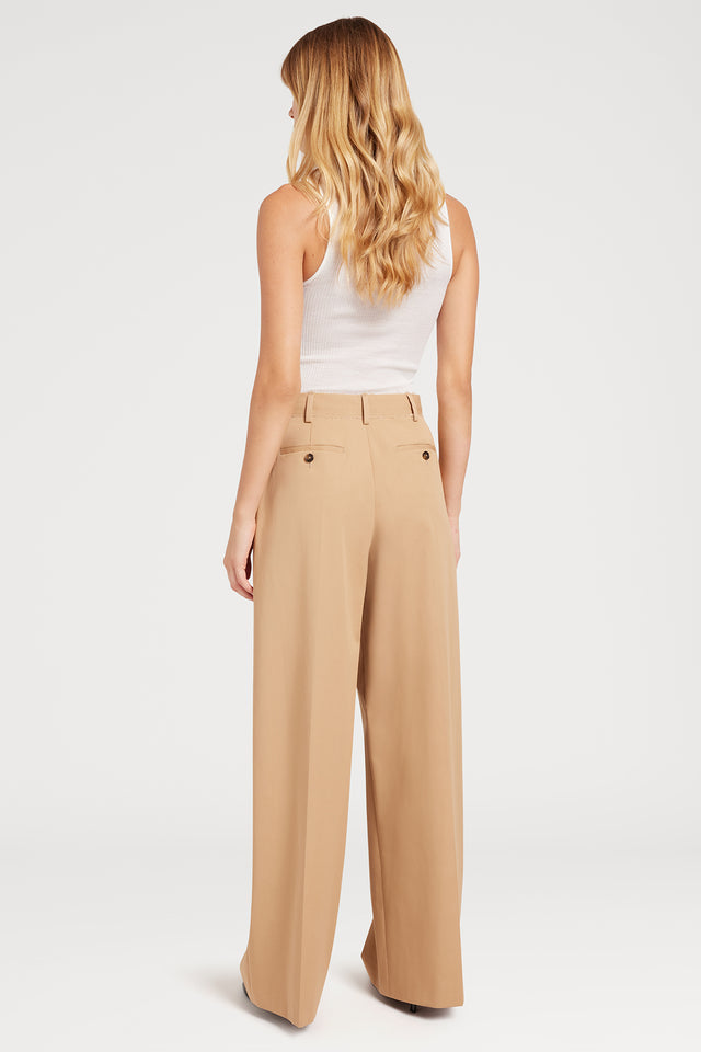Ports 1961 PLEATED CAMEL TROUSERS 548-CAMEL