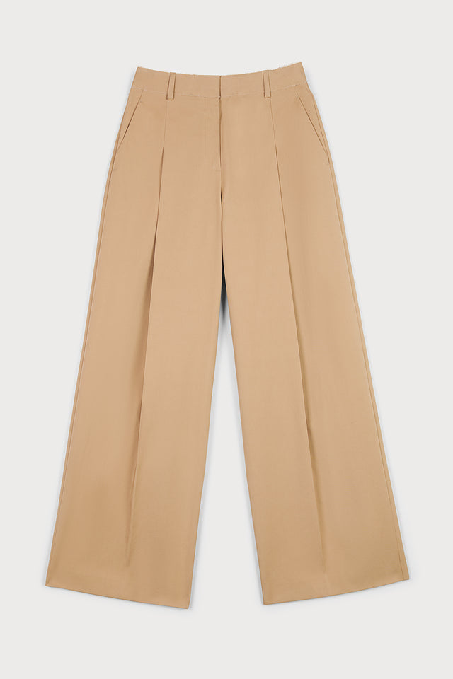 ports 1961 PLEATED CAMEL TROUSERS 548-CAMEL