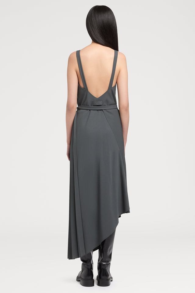 Ports 1961 PLEATED WRAP DRESS 946-SMOG