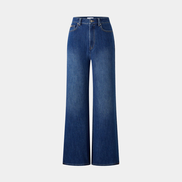 ports 1961 PORTS WIDE-LEG DENIM JEANS BABY BLUE