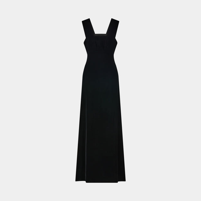 ports 1961 RETRO BACK BOW GOWN BLACK
