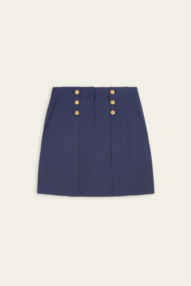 ports 1961 ROYAL A-LINE SAILOR SKIRT BLUE