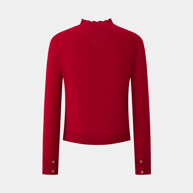 Ports 1961 RUFFLE TRIM CARDIGAN ADRENALINE RUSH