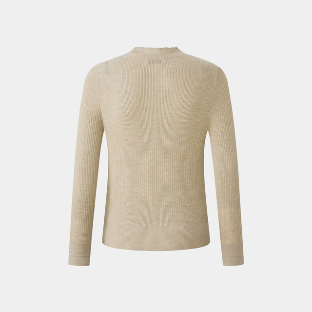 Ports 1961 RUFFLE TURTLENECK KNITWEAR LATTE