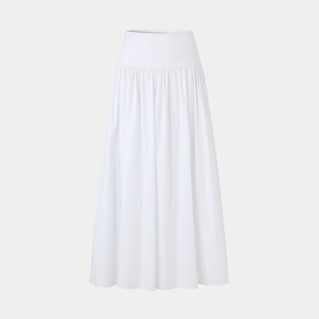 ports 1961 SERENE WHITE PLEATED SKIRT CREAM