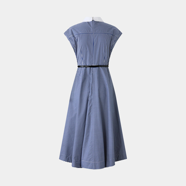 Ports 1961 SHIRT COLLAR DRESS TRUE BLUE STRIPE