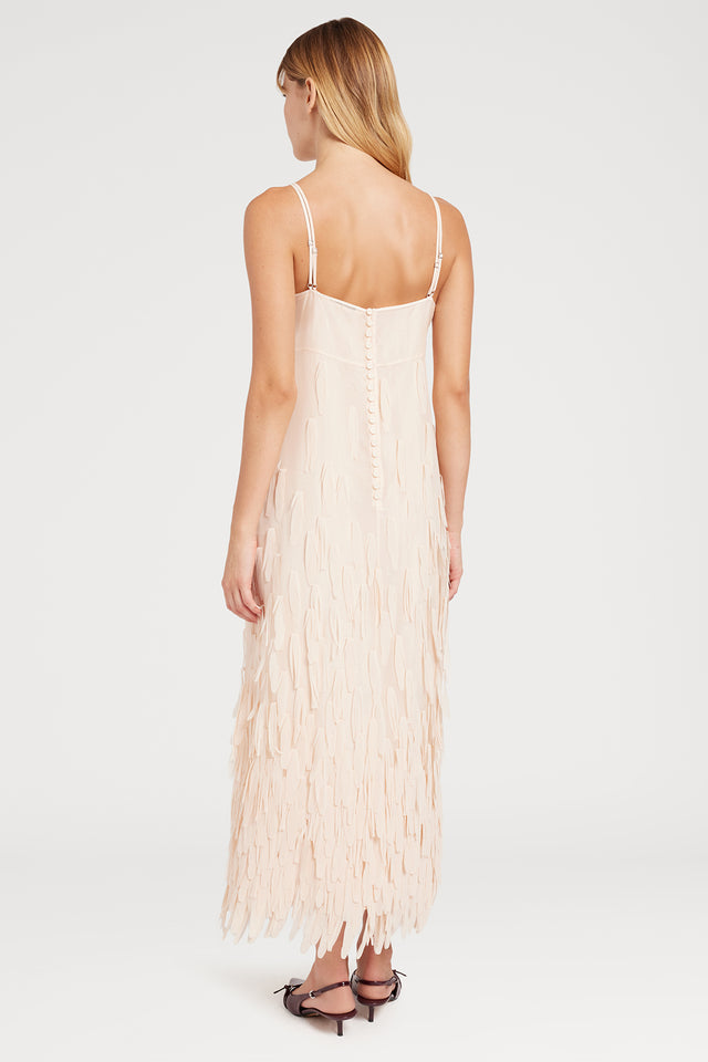 Ports 1961 SILK FEATHER DRESS 205-NUDE