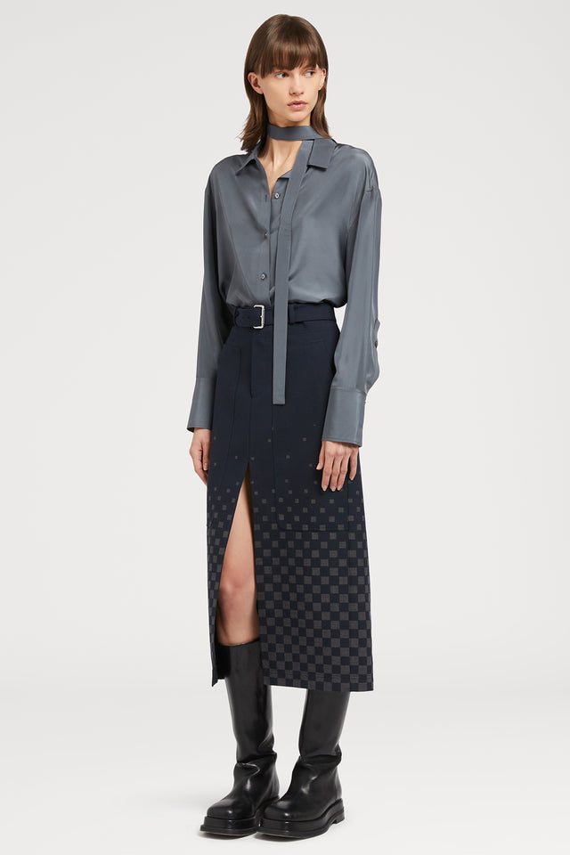 Ports 1961 SILK TIE SHIRT 946-SMOG