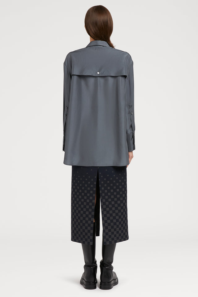 Ports 1961 SILK TIE SHIRT 946-SMOG