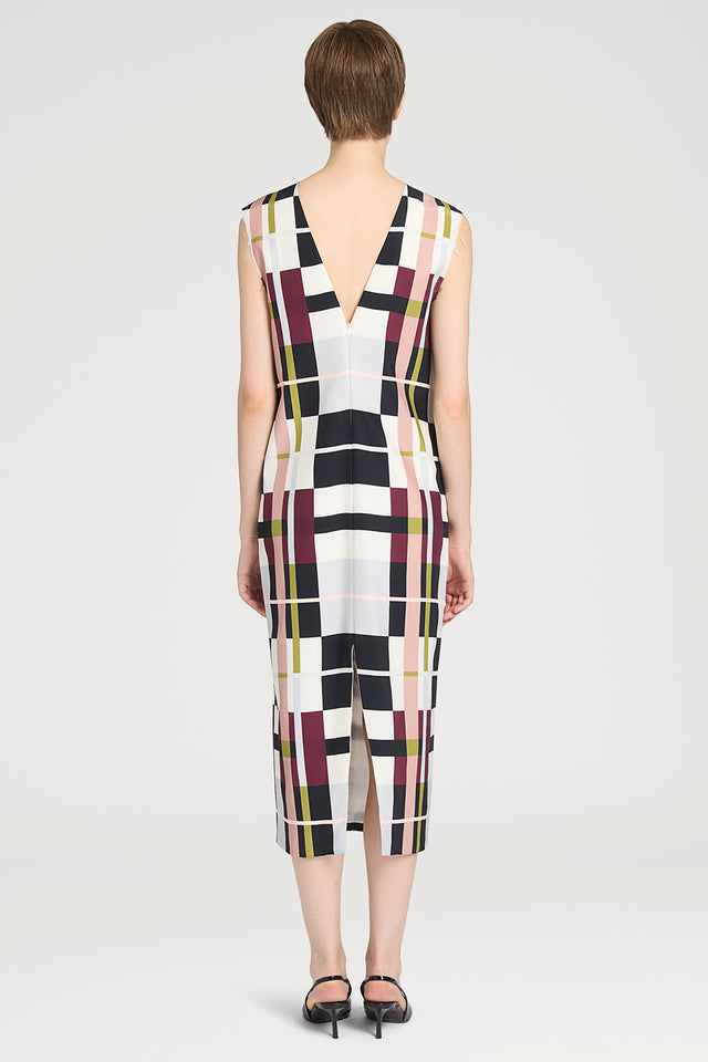 Ports 1961 SLEEVELESS CHECKED DRESS P92-CHECK BIG