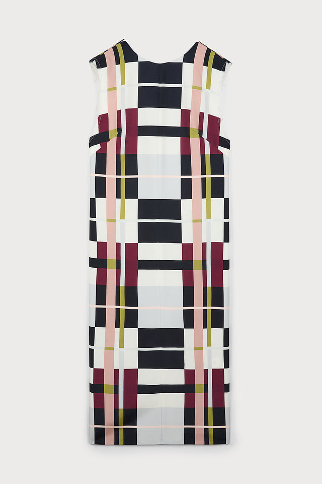 ports 1961 SLEEVELESS CHECKED DRESS P92-CHECK BIG