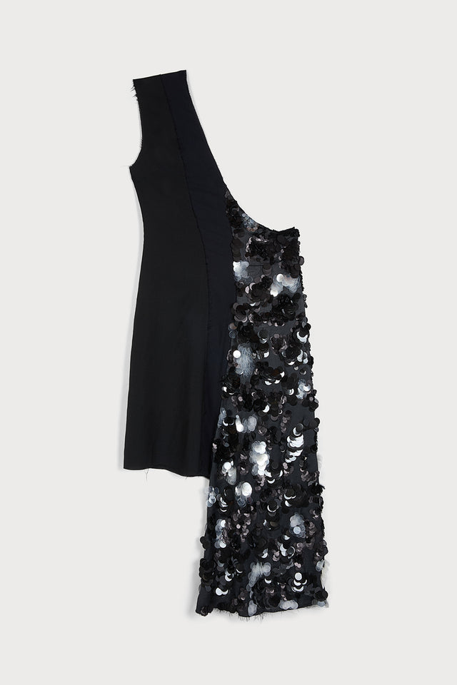 ports 1961 SPARKLE SHOULDER DRESS 999-BLACK