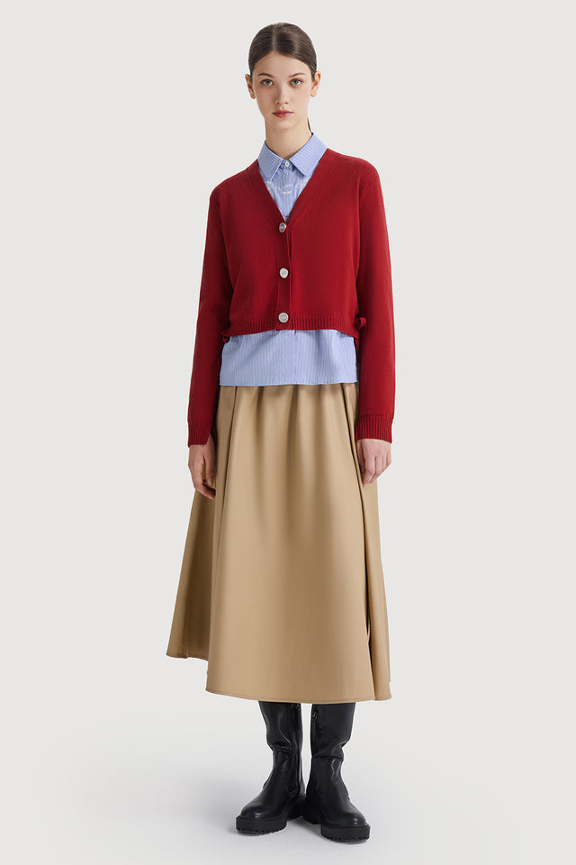 Ports 1961 STYLISH RIBBON SKIRT 512-BEIGE