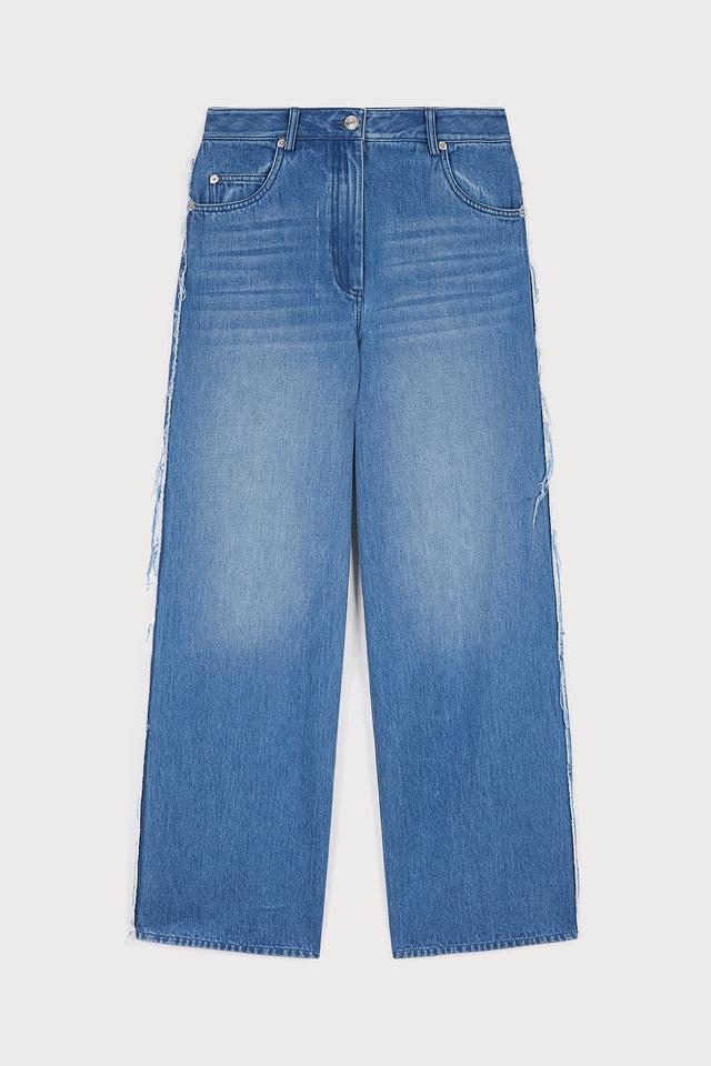 ports 1961 STYLISH WASHED JEANS 08G-BLUE MIX