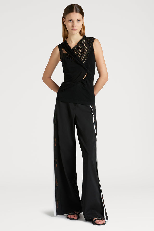 Ports 1961 SYMBOLIZES WEAVING KNIT TOP 999-BLACK