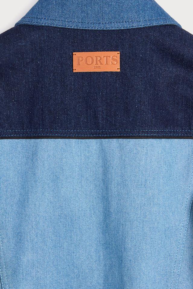 Ports 1961 THREE TONE DENIM JACKET 08G-BLUE MIX