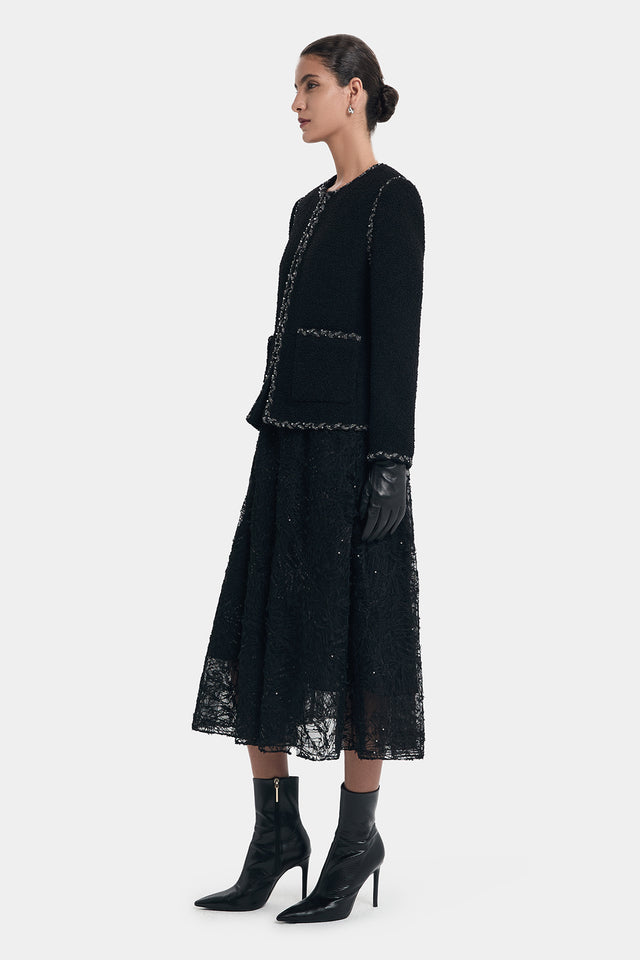 Ports 1961 TIMELESS CHIC TWEED JACKET BLACK